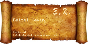 Beitel Kevin névjegykártya